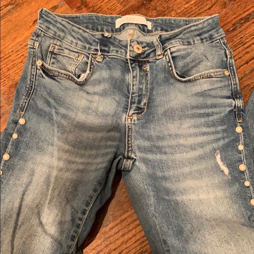 Zara pearl skinny jean